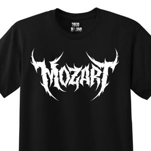 Mozart, Heavy Metal Style Classical Music Composer T-Shirt