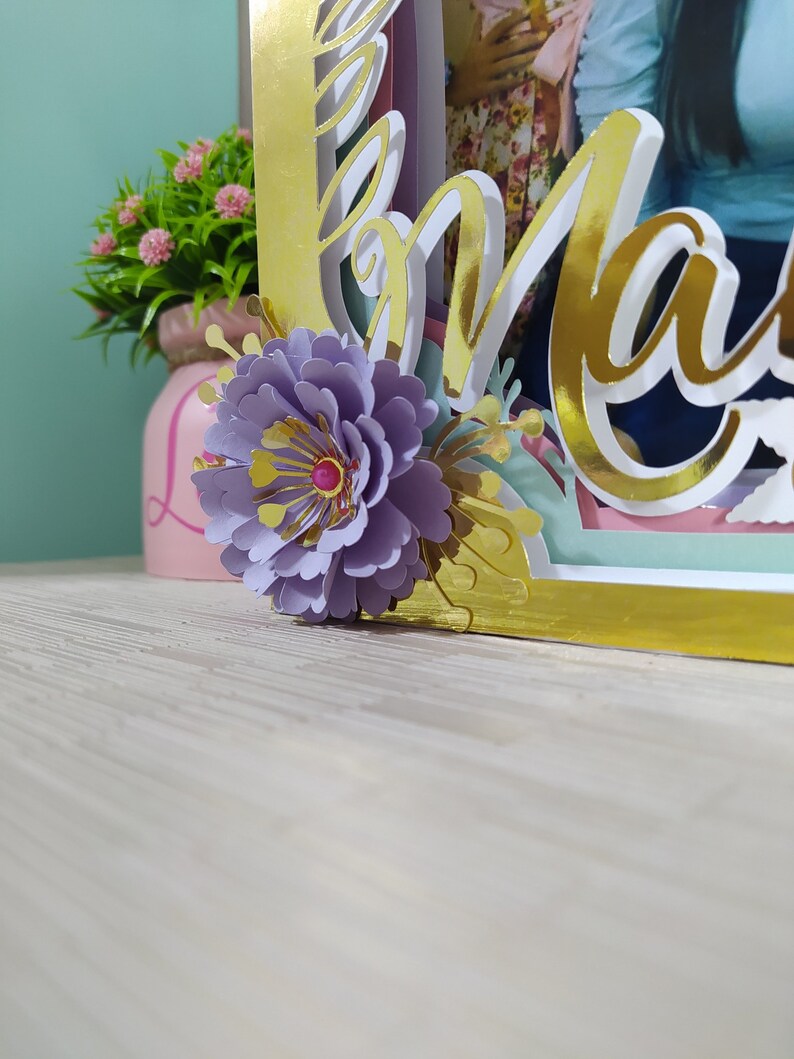 Shadow Box Picture Frame With Lights for Mom File in Studio Etsy