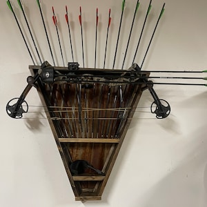 Rustic bow and arrow display