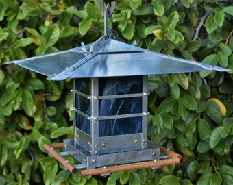 Galvanized Steel Hanging Bird Feeder