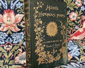 RARE Antique Book Hood's Humorous Poems 1893 Charles E Brock