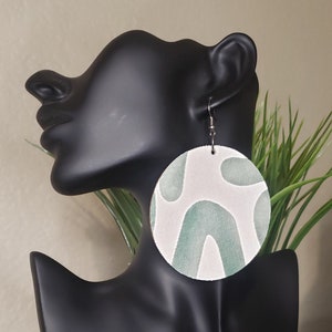 Statement earrings, fabric earrings, bold earrings, trendy earrings, handmade earrings, stylish earrings, long earrings