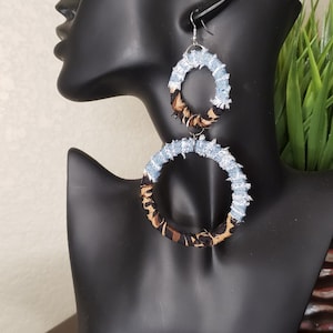 Statement earrings, trendy earrings, gift for her, fabric earrings, bold earrings, fashion earrings,