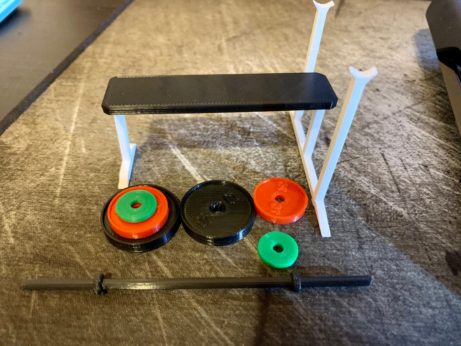 Miniature Weights and Bench weight lifting gifts weights Etsy