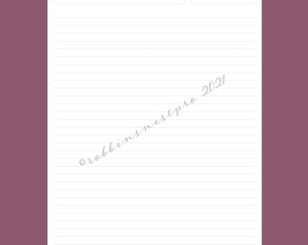 Lined notbook page, printable notebook page, college ruled notebook page, digtal notebook page for Goodnotes and Notsbilty