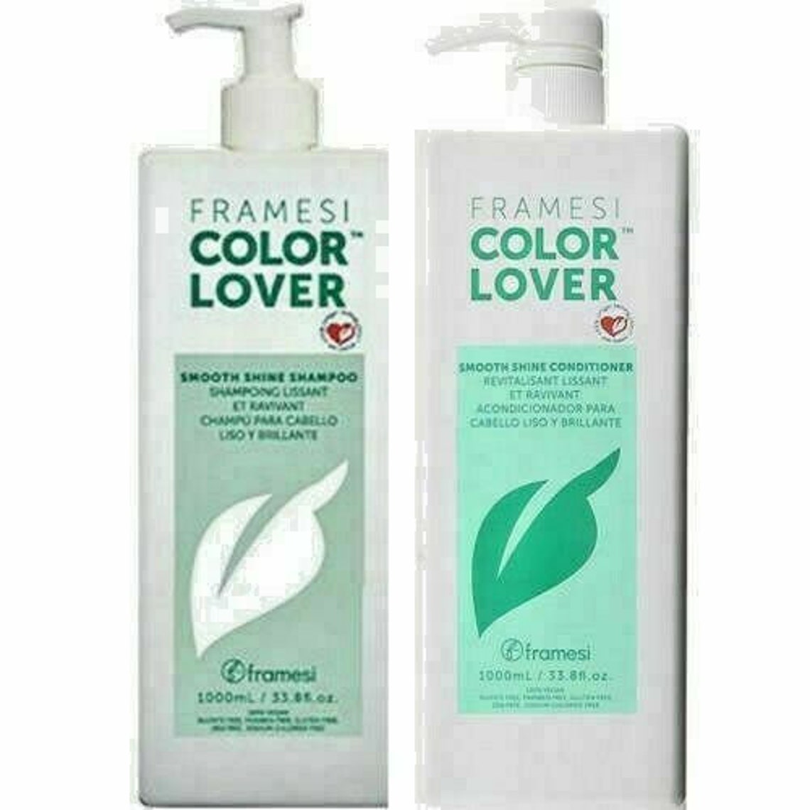 Framesi Color Lover Smooth Shine Shampoo and Conditioner Liter Etsy
