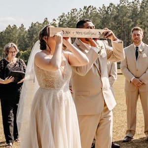 Personalized Shot Board Ski, Custom Ski for Weddings, Gift, Bachelorette Party, Bachelor Party, and Bridal Shower. W/Two Glass Shot Glasses.