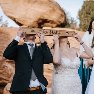 Personalized Shot Board Ski, Custom Ski for Weddings, Gift, Bachelorette Party, Bachelor Party, and Bridal Shower. W/Two Glass Shot Glasses.