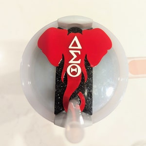 Delta Sigma Theta Stanley Tumbler Tag: Acrylic Cup Lid Plate