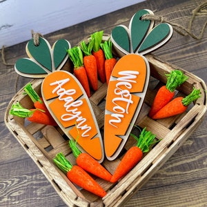 Easter Basket Tags, Easter Bunny, Easter Carrot