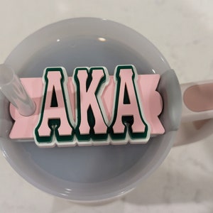 Alpha Kappa Alpha Stanley Name Tag | Tumbler Name Plate | Cup Accessories | Tumbler Lid Name Plate | Fits 30 or 40 oz | Founders Day | AKA