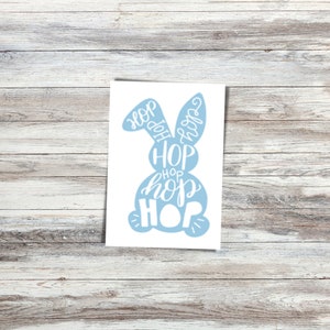 Hop Bunny Decal | Easter Bunny Decal | Car Decal | Laptop Decal | Water Bottle Decal