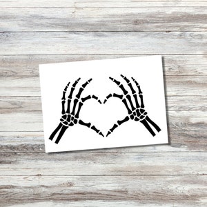 Skeleton Heart Fingers | Vinyl Decal | Car Decal