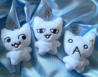 Kaomoji Emoticon Emoji Cat Plush Keychain Bag Charm {SERIES 2}