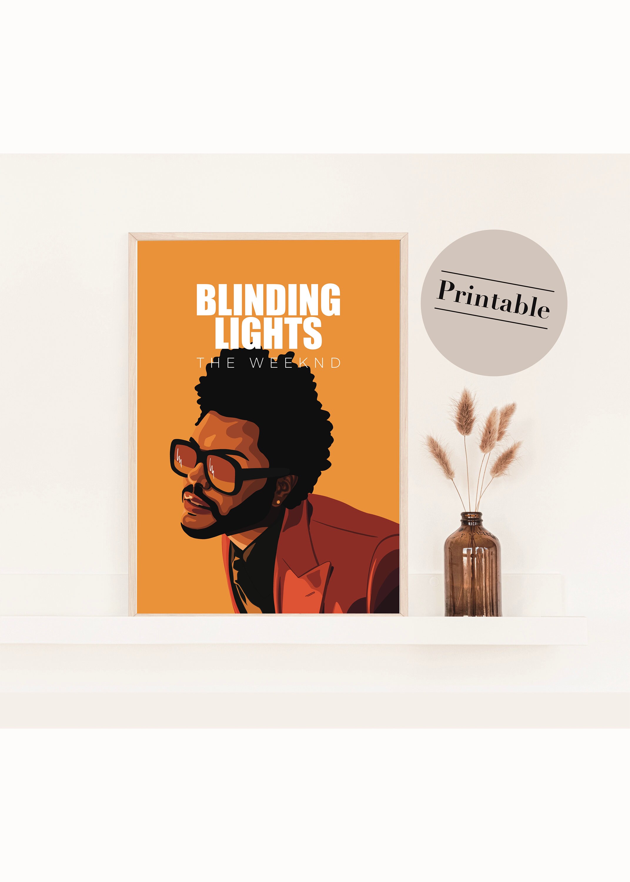 the-weeknd-poster-with-text-merch-blinding-lights-poster-etsy