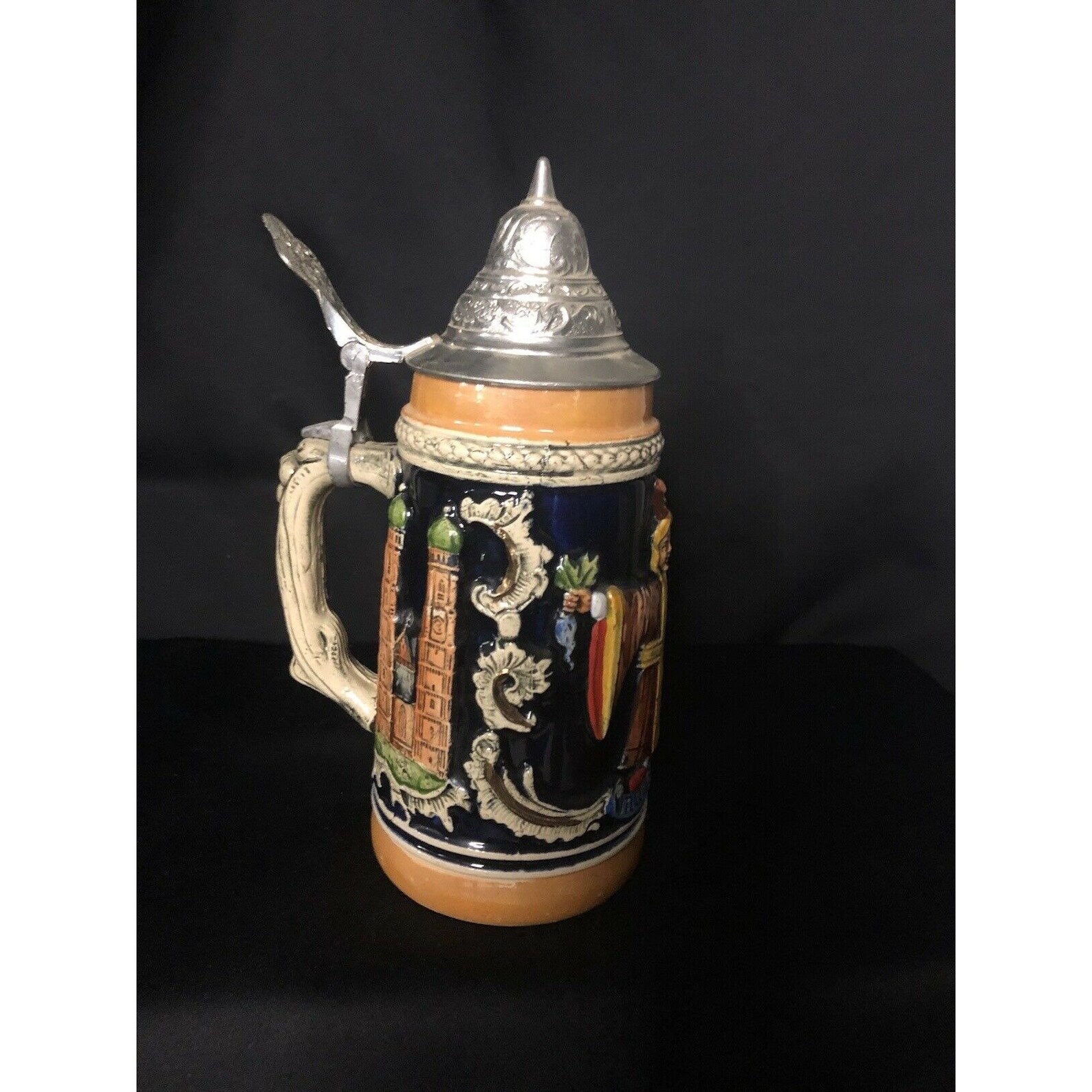 Vintage Munich Beer Stein with Lid Etsy