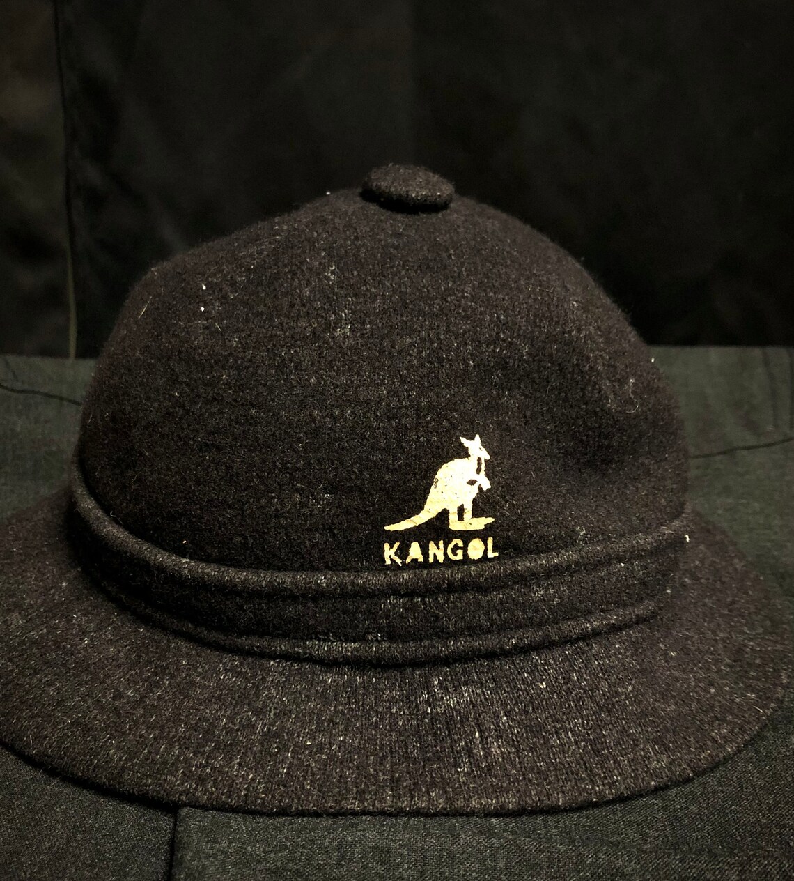 Vintage Black Kangol Bucket Hat Etsy