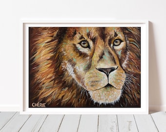 Lion print / Lion wall art / Lion wall decor / Lion wall decal