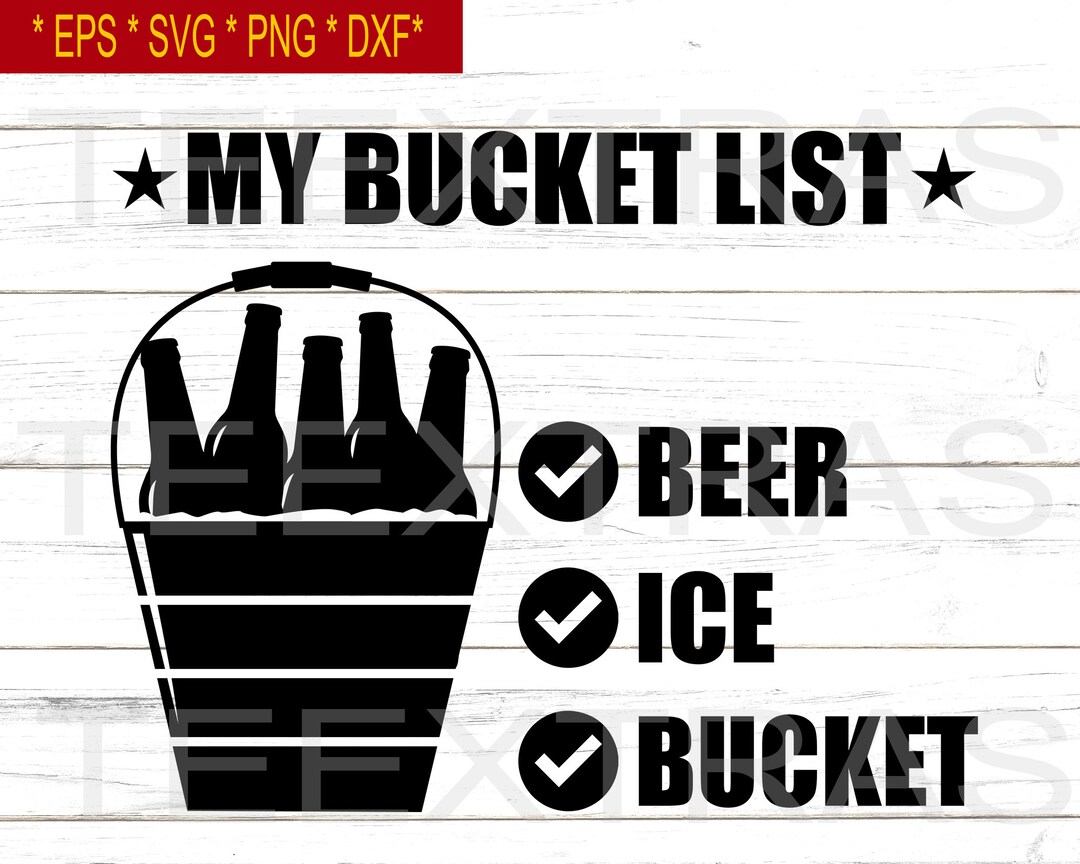 My Bucket List Svg Eps Png Dxf Silhouette Clipart Image Etsy