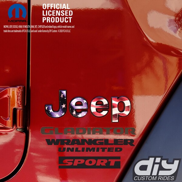 Fit Jeep Wrangler JL Gladiator 2X Fender Badge Emblem Black