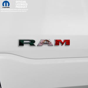 RAM Door x2 Emblem Overlay Decals L&R MEXICAN Flag Fits 2019-2026 Ram Trucks