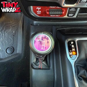 Jeep Shift Knob Premium Vinyl "Pink Sunset" Sticker Fits 2018-2026 Wrangler JL & Gladiator image 3