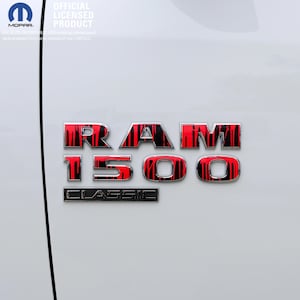 RAM Classic 1500 Door Emblem Decals DRIPPING RED Fits 2009-2024