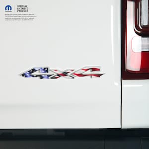 RAM 4x4 Emblem Overlay Decals AMERICAN FLAG Fits 2009-2025 1500-5500
