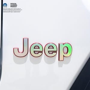 Jeep Wrangler JK Holographic Grill Emblem Overlay Decals Fits 2007-2018