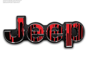 Calcomanías superpuestas con el emblema de Jeep - Rojo intenso