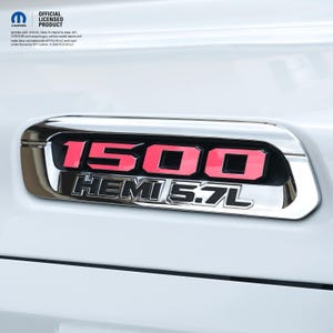 Calcomanías superpuestas para el capó de la RAM 1500 (izq. y der.), fluorescentes, rosa intenso, compatibles con camionetas Ram 2019-2026