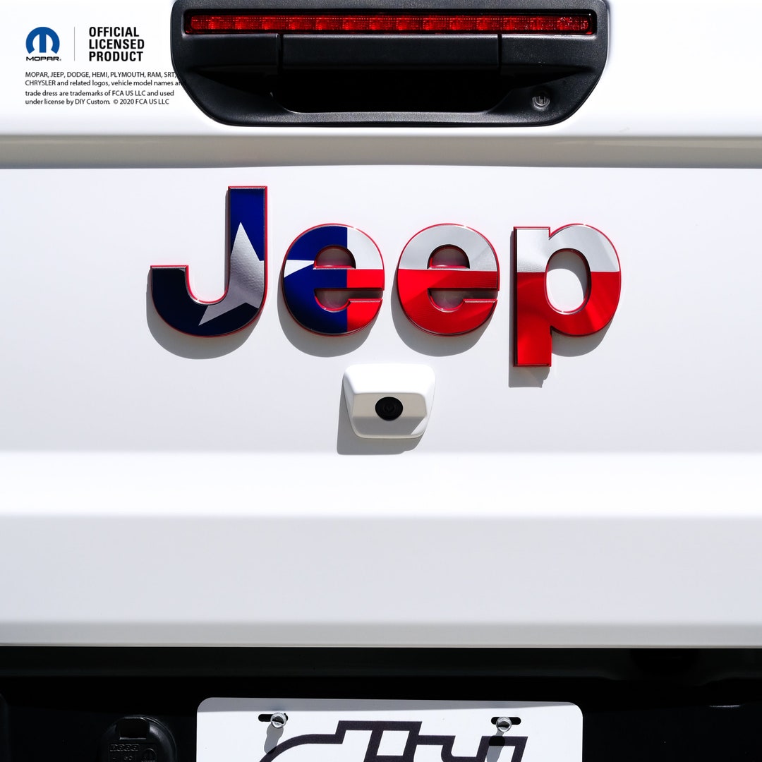 Jeep Gladiator Tailgate Emblem Overlay Decals Texas Flag Fits Etsy