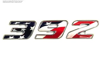 392 Fender Emblem Overlay Decals L&R Amerikanische Flagge passend für Dodge Challenger Ladegerät 300