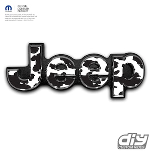 Jeep Emblem Overlay Vinyl Decals - Cow