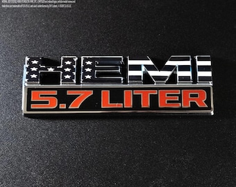 RAM 1500 HEMI-spatbordembleem overlay-stickers (paar) ZWART Witte Amerikaanse vlag Past 2013-2024