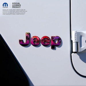 Calcomanías holográficas para emblemas de Jeep - Atardecer rosa