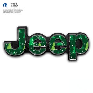 Jeep Emblem Overlay Decals - Christmas Trees