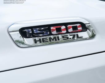 RAM 1500 motorkap embleem overlay stickers L&R Amerikaanse vlag past op RAM Trucks 2019-2026