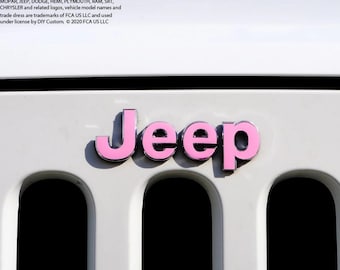 Jeep Emblem Overlay Decals All PINK