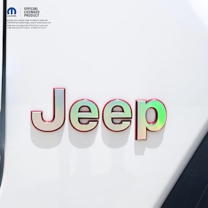 Jeep Emblem Overlay Decals - Holographic Vinyl