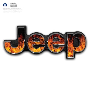 Jeep Emblem Overlay Decals - Real Flames