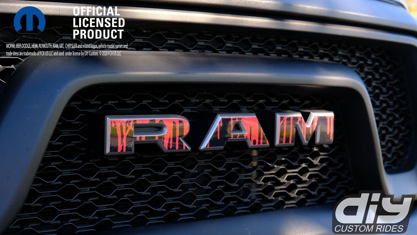 RAM Grill Emblem Overlay Decals Dripping Red Fits 20192023 Etsy