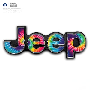 Jeep Emblem Overlay Decals - Tie Dye