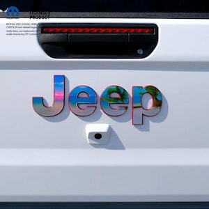 Holografische jeep-embleem overlay-stickers - The Beach