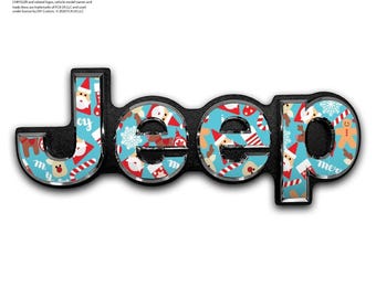 Jeep Emblem Overlay Dekaler - Julklappsinpackning