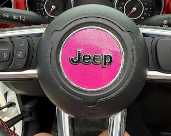 Jeep Wrangler JL Gladiator Steering Wheel Circle Glitter Vinyl Decal Sticker