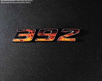 392 Fender Emblem Overlay Decals L&R Real Flames passend für Dodge Challenger Ladegerät 300