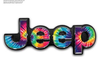Jeep Emblem Overlay Dekaler - Tie Dye