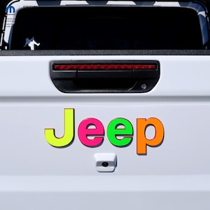 Jeep Emblem Overlay Decals Fluorescent Colors