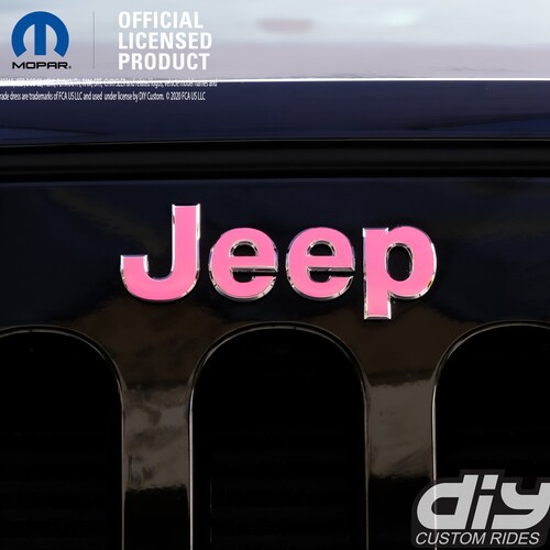 Jeep Wrangler JK Grill Emblem Overlay Decals Hot Pink Fits - Etsy